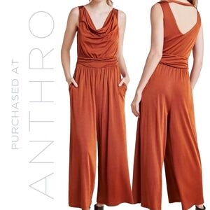 Anthropologie - Maeve Enchantment Copper/Bronze Wide Leg Jumpsuit - Size X-Small